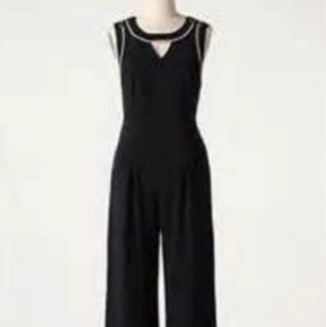 Anthropologie corded black cross back jumpsuit-NWT